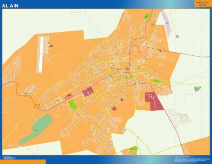 Carte Al Ain plastifiée