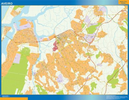 Carte Aveiro plastifiée