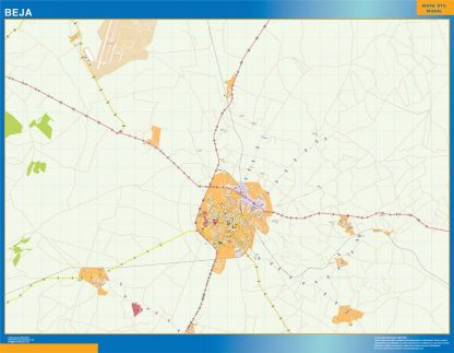 Carte Beja plastifiée