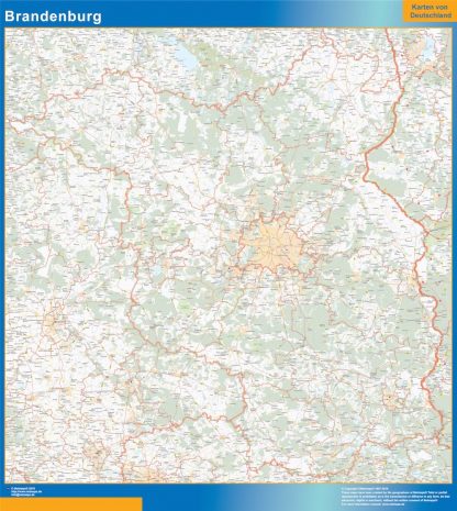 Carte Brandenburg plastifiée