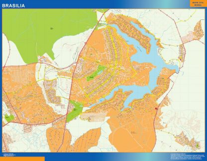 Carte Brasilia plastifiée