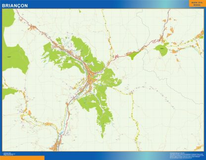 Carte Briancon plastifiée