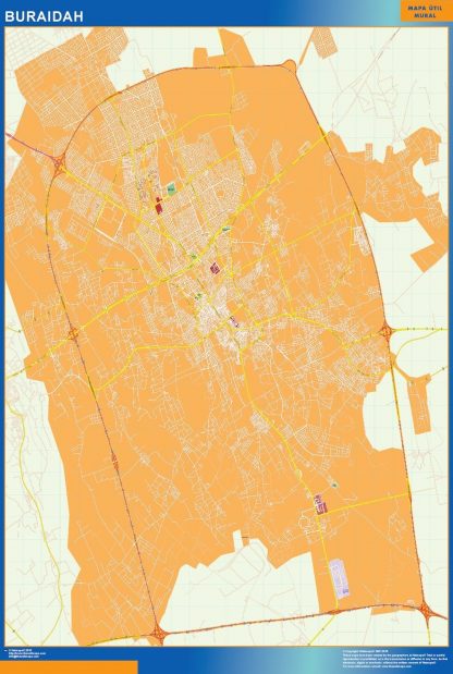 Carte Buraidah plastifiée