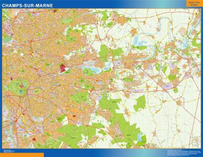 Carte Champs Sur Marne plastifiée