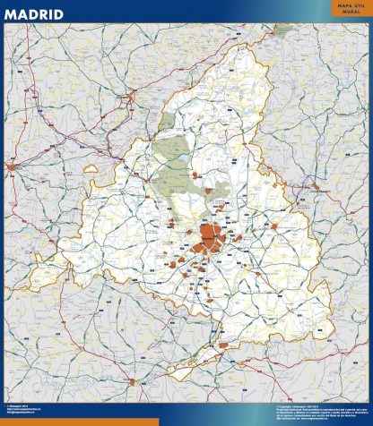 Carte Communauté de Madrid plastifiée