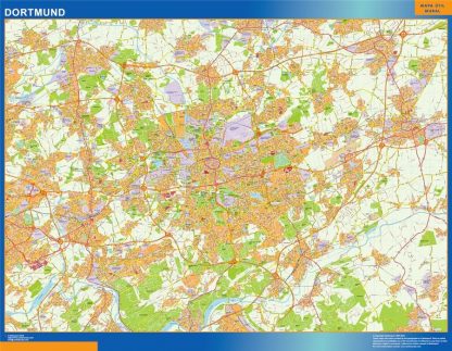 Carte Dortmund plastifiée