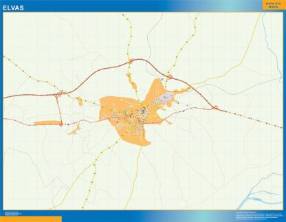 Carte Elvas plastifiée