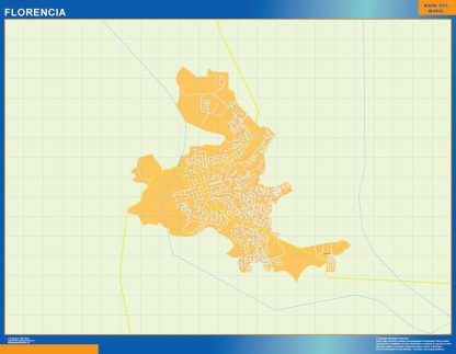 Carte Florencia plastifiée Colombie