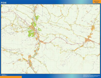 Carte Foix plastifiée