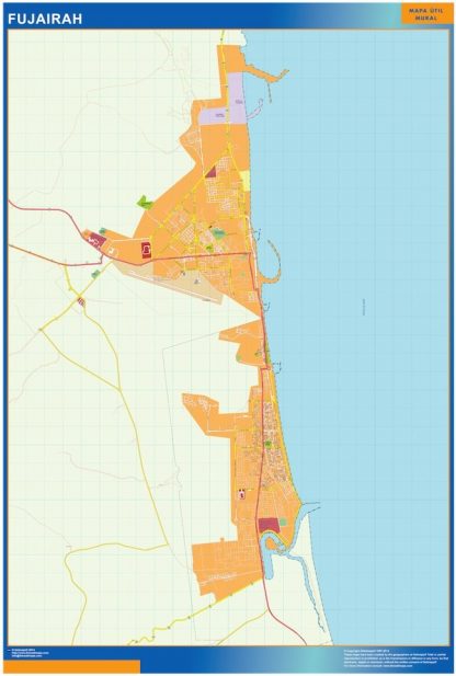 Carte Fujairah plastifiée