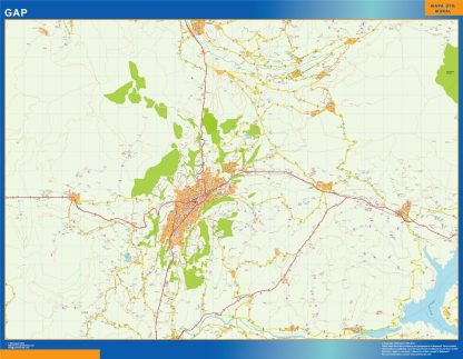 Carte Gap plastifiée