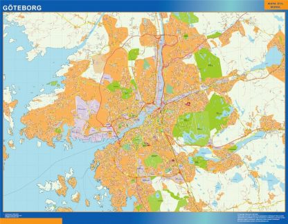 Carte Goteborg en Suède