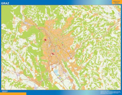 Carte Graz plastifiée Autriche