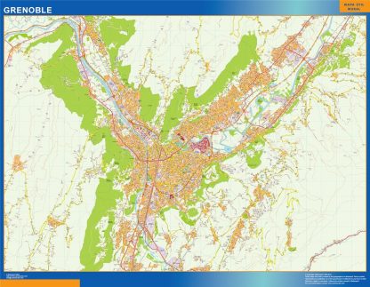 Carte Grenoble plastifiée