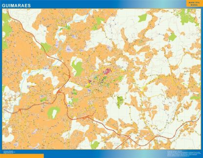 Carte Guimaraes plastifiée