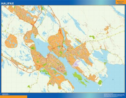 Carte Halifax plastifiée