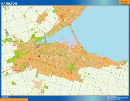 Carte Hamilton plastifiée