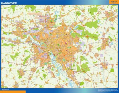 Carte Hannover plastifiée