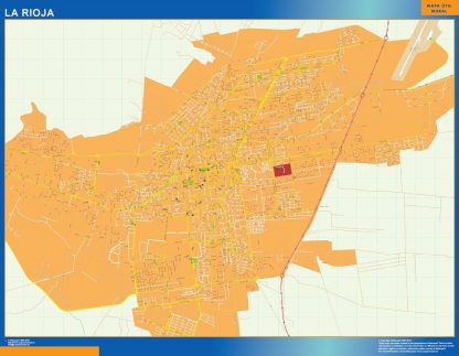 Carte La Rioja plastifiée Argentine