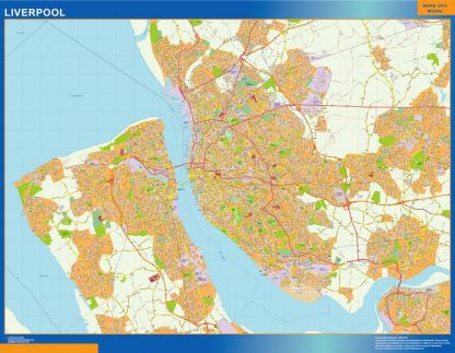 Carte Liverpool plastifiée