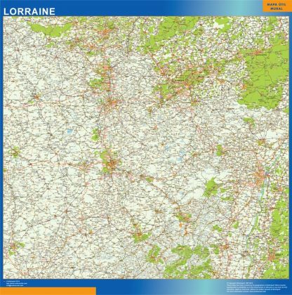 Carte Lorraine plastifiée