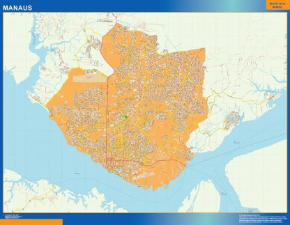 Carte Manaus plastifiée