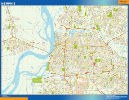 Carte Memphis plastifiée