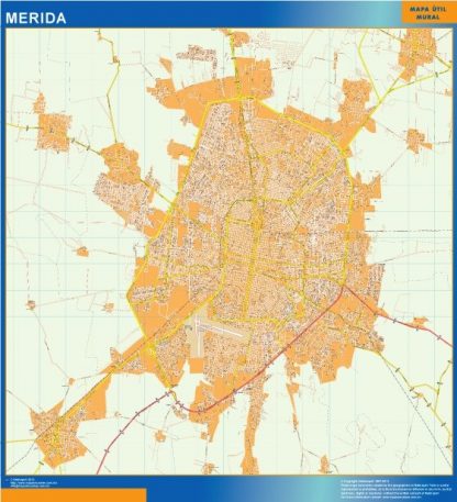 Carte Merida Centro Mexique