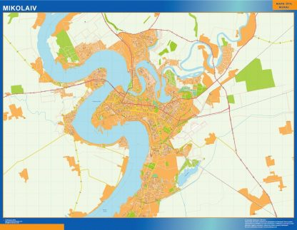 Carte Mikolaiv en Ukraine