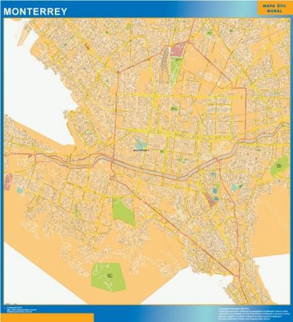 Carte Monterrey Centro Mexique