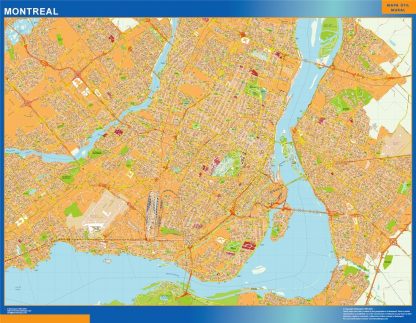 Carte Montreal plastifiée