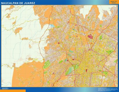 Carte Naucalpan de Juarez Mexique