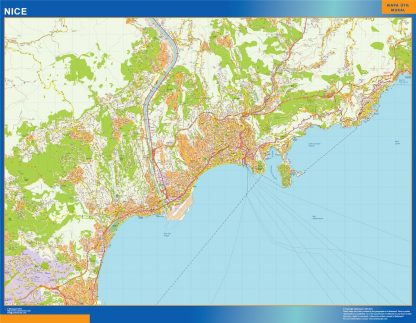 Carte Nice plastifiée