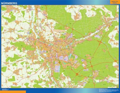 Carte Nurnberg plastifiée