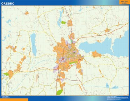 Carte Orebro en Suède