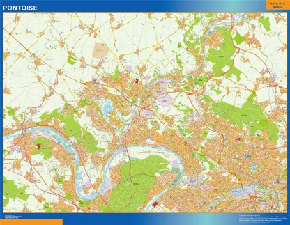 Carte Pontoise plastifiée