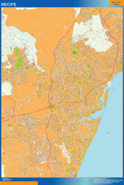 Carte Recife plastifiée