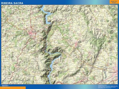 Carte Ribeira Sacra Galice plastifiée