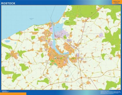 Carte Rostock plastifiée