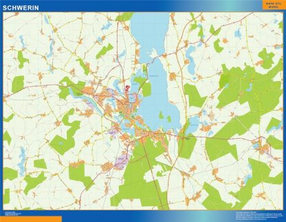 Carte Schwerin plastifiée