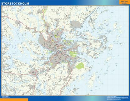 Carte Storstockholm en Suède