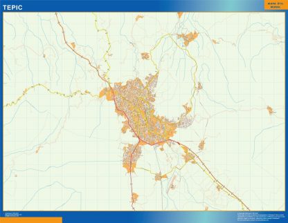 Carte Tepic Mexique