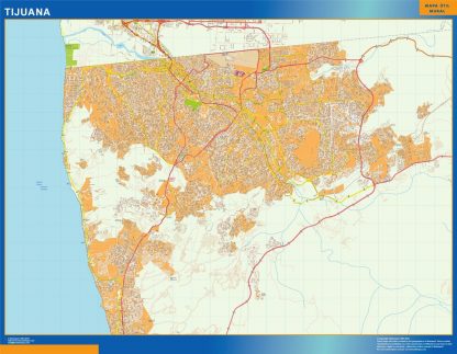 Carte Tijuana Mexique