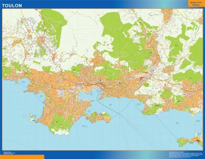 Carte Toulon plastifiée