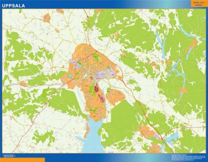 Carte Uppsala en Suède