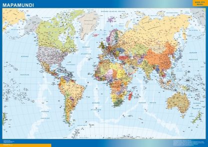 Carte monde plastifiée espagnol