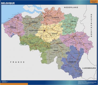 Carte plastifiée Belgique