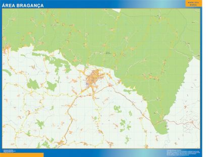 Carte plastifiée Braganca zone