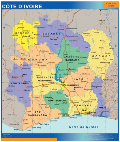 Carte plastifiée Cote Ivoire