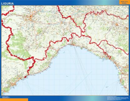 Carte plastifiée Liguria